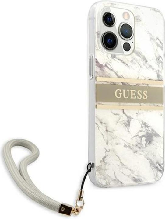 Image du produit Guess Couverture rigide Marble Stripe avec sangle (Apple iPhone 13 Pro Max)