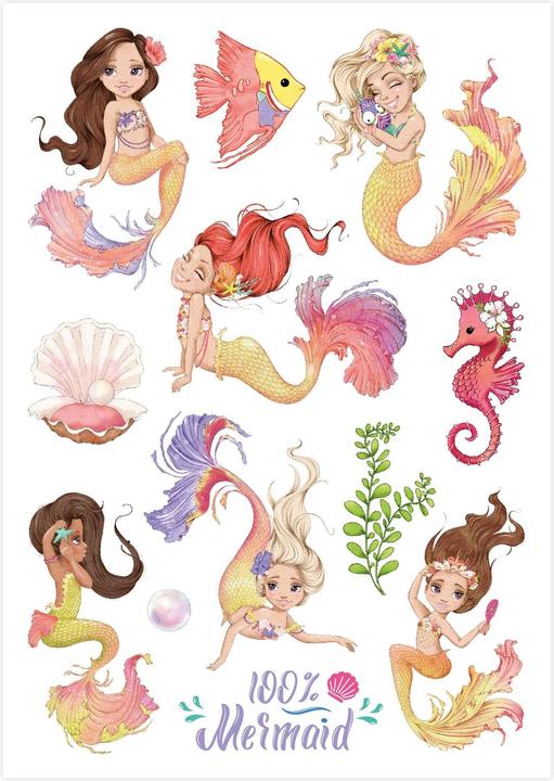 Immagine prodotto Papierdrachen Tatuaggi metallici - Sirene