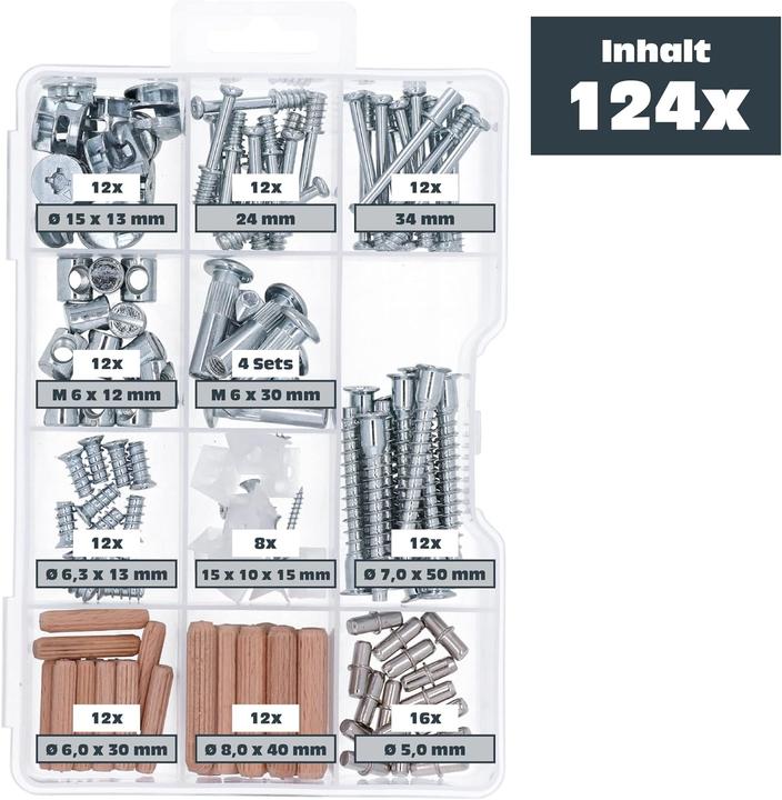 Image du produit Helpmate Möbelschrauben Set (124 Vis par pièce)
