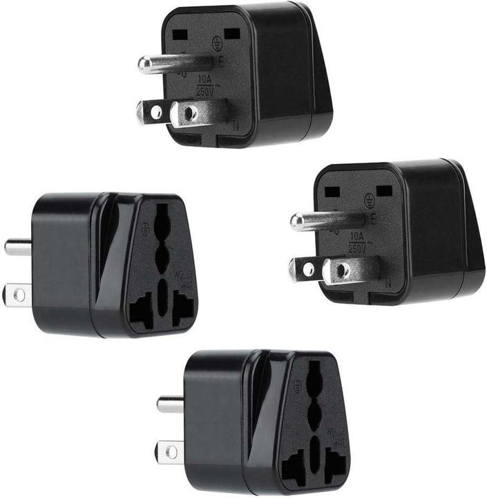 Actual product image Intirilife Socket Adapter Set of 4 Type B Travel Plug