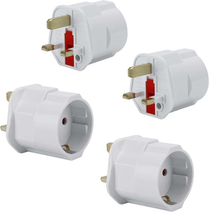 Actual product image Intirilife Socket adapter set of 4 UK type G to EU