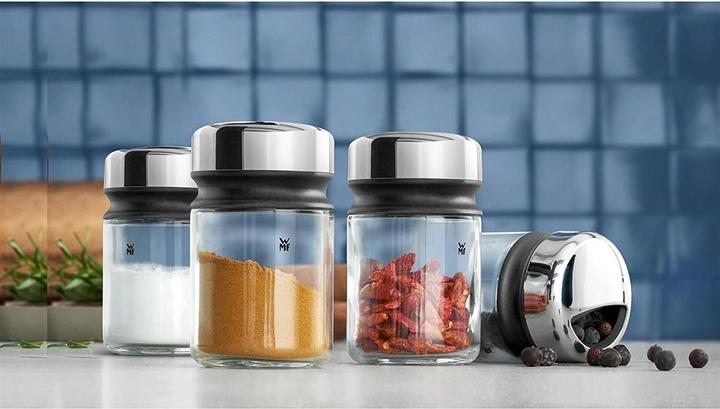 Produktbild WMF Gewürzstreuer Set 4tlg Gewürzdose Gewürzstreuer Gewürzglas 100ml Glas Depot (Kräuter, Diverse Gewürze)