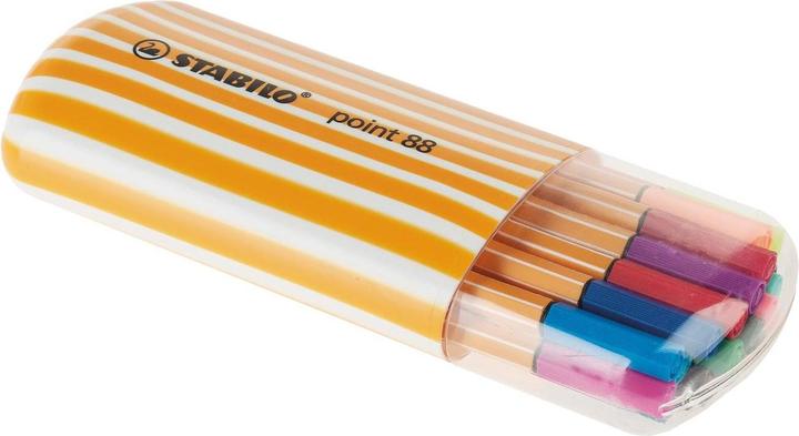 Actual product image STABILO Fineliner point 88, 20 Zebrui Neon (Multicoloured, 20 x)