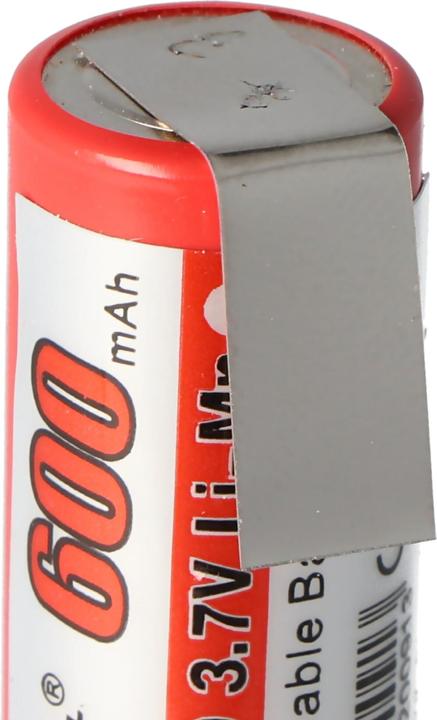 Immagine prodotto AccuCell Batteria IMR 14430 con etichetta a saldare a forma di U (1 pz., 600 mAh, Accumulatore di carica elettrica)