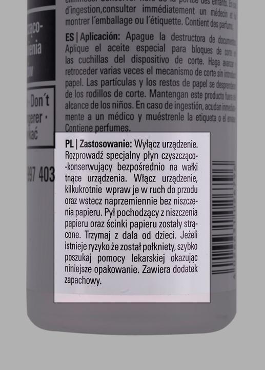 Nährwerte und Zutaten HSM Schneidwellen-Spezialöl (Partikelschnitt)