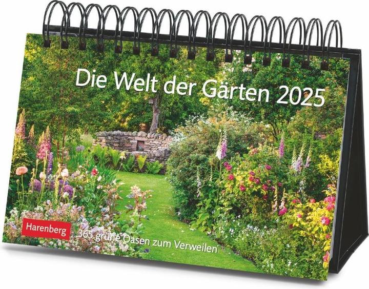 Produktbild Harenberg Die Welt der Gärten Premiumkalender 2025 - 365 grüne Oasen zum Verweilen (23 x 17 cm, Deutsch)