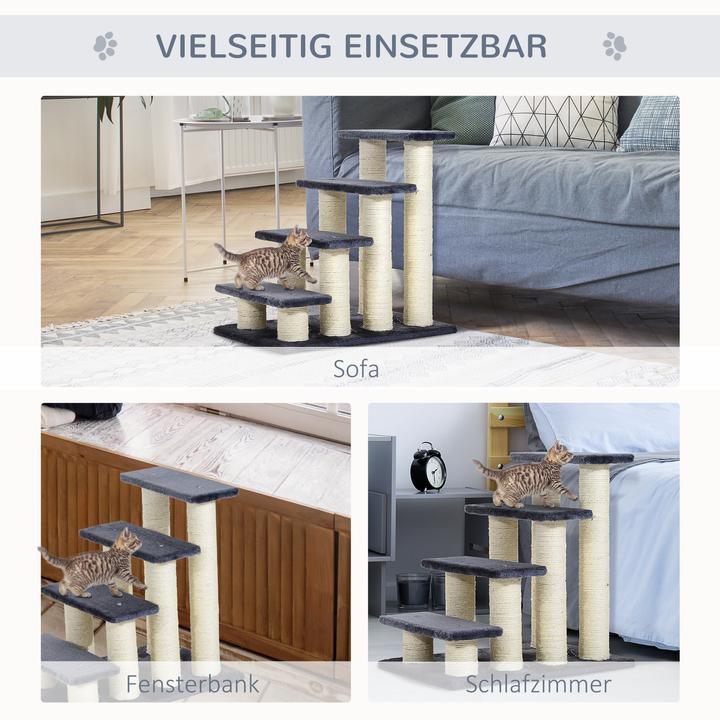 Actual product image PawHut Cat stairs (61 cm, Grey)