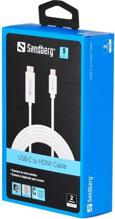 Produktbild Sandberg USB Typ C — HDMI (Typ A) (2 m, HDMI, USB Typ C)