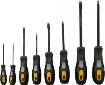 Actual product image Exertis Connect Screwdriver set, 8-piece Non-slip flat-blade and Phillips screwdrivers for everyday use