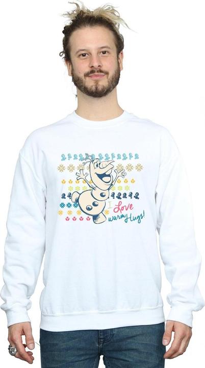 Actual product image Disney Mens Frozen I Love Warm Hugs Sweatshirt (S)