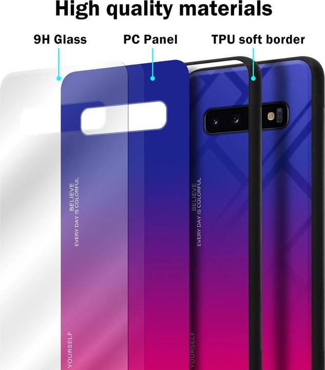 Actual product image Cadorabo TPU 2 colors glass cover (Samsung Galaxy S10)