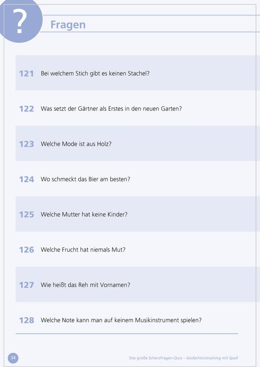 Immagine prodotto Das grosse Scherzfragen-Quiz für Senioren (Tedesco)