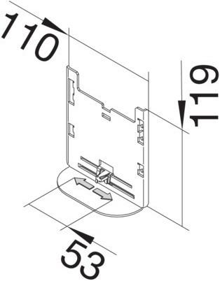 Produktbild Tehalit Adapterplatte zu Konsole G2271 f.Brüstungskanäle 130-170mm Stahlblech