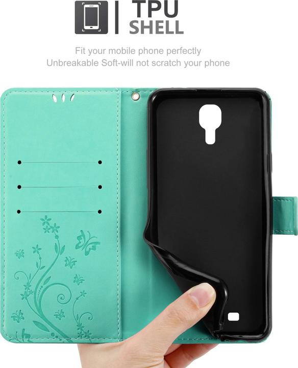 Actual product image Cadorabo Flower Book Case for Samsung Galaxy S4 (Samsung Galaxy S4)