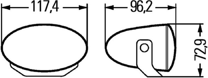 Actual product image Hella Halogen headlights for DAF MACK CATERPILLAR