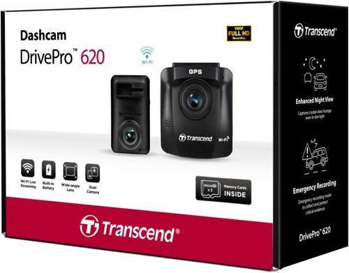 Immagine prodotto Transcend DrivePro 620 (Bluetooth, WiFi, Accelerometro, Ricevitore GPS, Full HD)