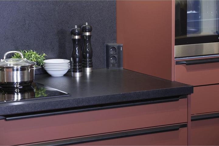 Actual product image Evoline V-Dock Steckdosenelement 2 x Schuko, USB-A + C Charger schwarz
