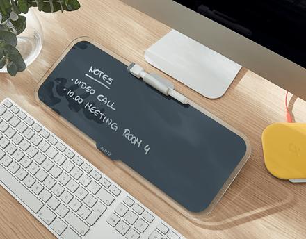 Actual product image Leitz Glassboard Desktop Memoboard Grey (38 x 15 cm)