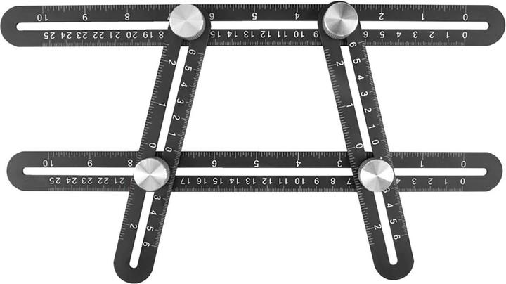 Produktbild Stahlwerk Lineal Set mit Multiwinkel-Messlineal, Dreikant-Lineal, Winkeldreieck (300 mm)