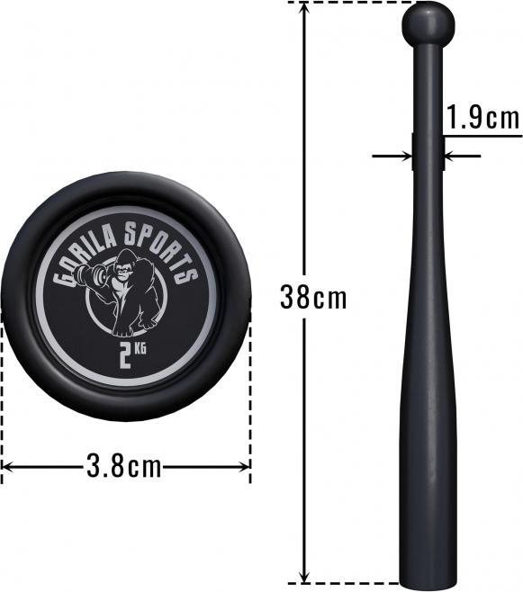 Image du produit Gorilla Sports Indian Clubbells (1 x 2 kg)