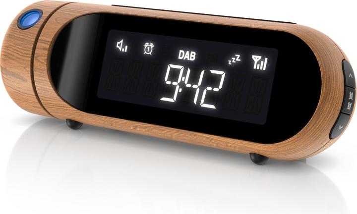 Bearware Projektionswecker, Radiowecker DAB Plus, FM & DAB+ Küchenradio digital, Wecker, 4 Helligkeitsstufen