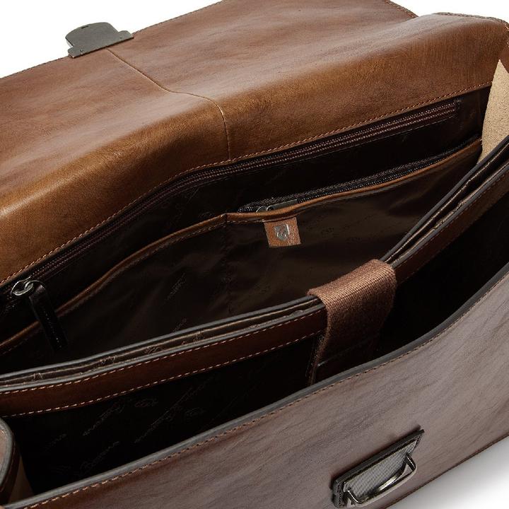 Actual product image Castelijn & Beerens Rien briefcase RFID leather 39.5 cm laptop compartment (17.30")
