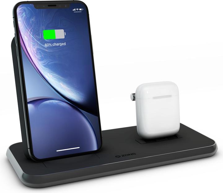 Actual product image Zens Aluminium Dual Wireless Charger + Dock (20 W)