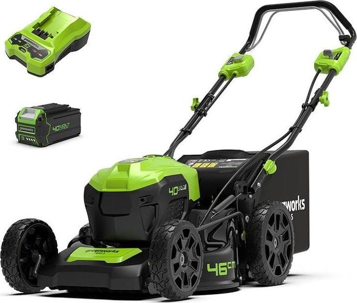 Actual product image Greenworks 40V Lawn Mower 46cm SP (Rechargeable battery operated)