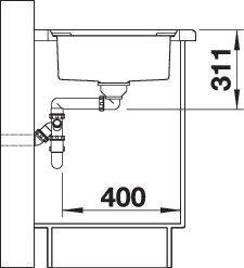 Image du produit Blanco AXIS III 45 S-IF (Éviers à poser, 51 cm, 86 cm)