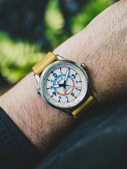 Actual product image AVI-8 AV-4120-02 Wingman Worldtimer GMT (Pilot watch, 41 mm)