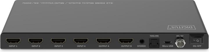 Produktbild Digitus 4x2 HDMI Matrix Switch / Multi-Viewer, 4K/30Hz
