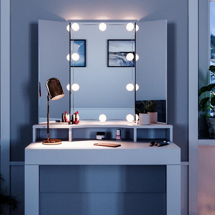 Actual product image Vicco Nora with lighting (43.5 x 43.5 x 155 cm)