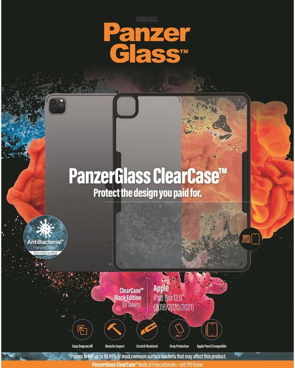 PanzerGlass ClearCase (iPad Pro 12.9 2021 (5th Gen), iPad Pro 12.9 2018 (3. Gen), iPad Pro 12.9 2020 (4. Gen))