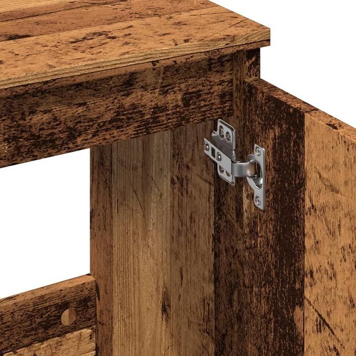 Actual product image VidaXL Waschbeckenunterschrank Unterschrank Badschrank Badmöbel Altholz-Optik (58 x 33 x 60 cm)