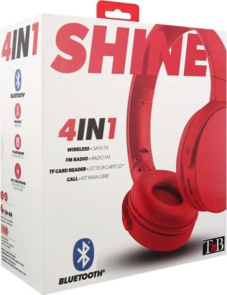 Image du produit T'nB SHINE Casque d'écoute rouge (8 h, Sans fil)