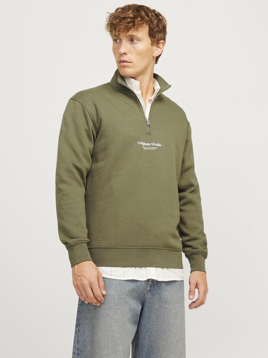 Produktbild Jack & Jones Text Sweatshirt mit halbem Reissverschluss Sweatshirt mit halbem Reissverschluss (XS)