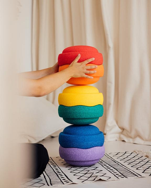 Actual product image Stapelstein Rainbow set of 6
