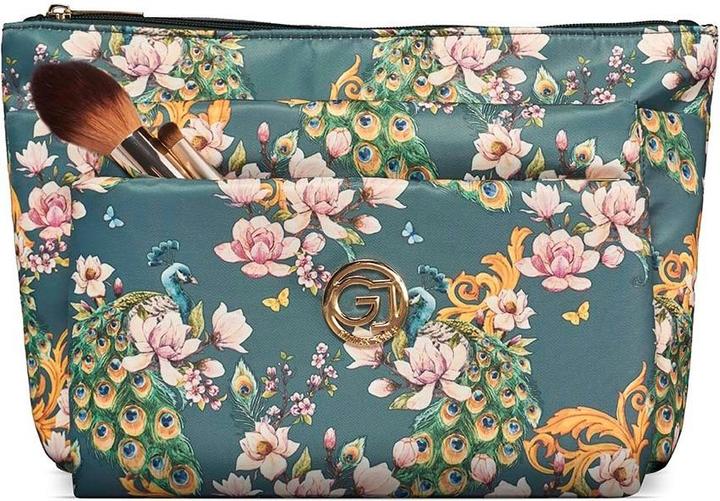 Immagine prodotto Cimi Gillian Jones - Borsa cosmetica a 3 scomparti - Stampa floreale verde