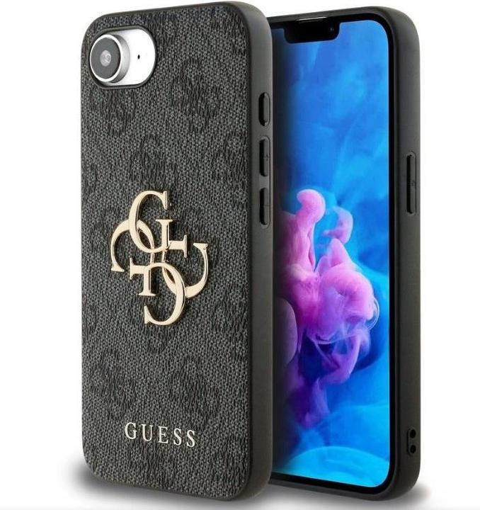 Immagine prodotto Guess PU 4G Metal Logo Case für Apple iPhone SE (2024) - grey (Apple iPhone 16e)
