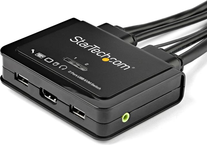 Image du produit StarTech .com Commutateur KVM HDMI 2 ports avec câbles intégrés