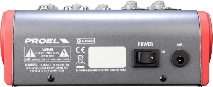 Actual product image Proel 6 channel mini mixer (Studio- and Livemixer)