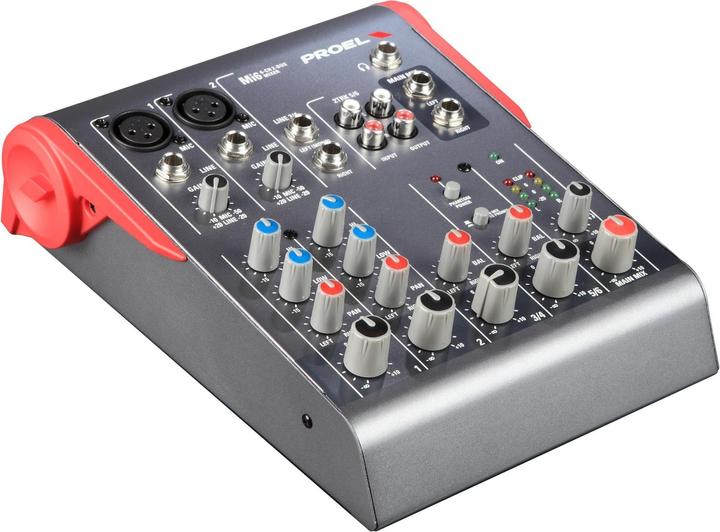Actual product image Proel 6 channel mini mixer (Studio- and Livemixer)