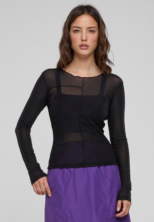 Actual product image Urban Classics Ladies Exposed Seam Mesh Longsleeve (S)