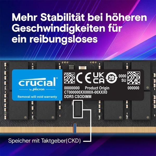 Actual product image Crucial DDR5-6400 Kit 48GB 2x24GB CSODIMM CL52 (2 x 24GB, 6400 MHz, DDR5 RAM, SO-DIMM)