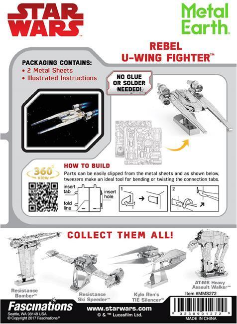 Actual product image Metal Earth U-Wing Fighter