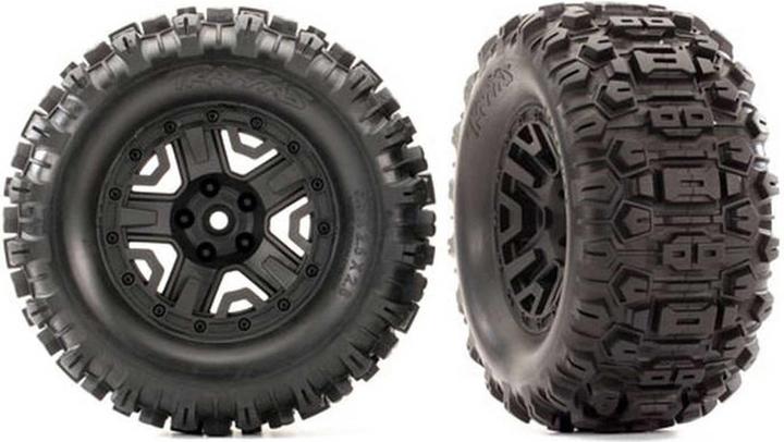 Image du produit Traxxas Pneus sur jante 2.8 noir Sledgehammer TSM rated (2 pièces)