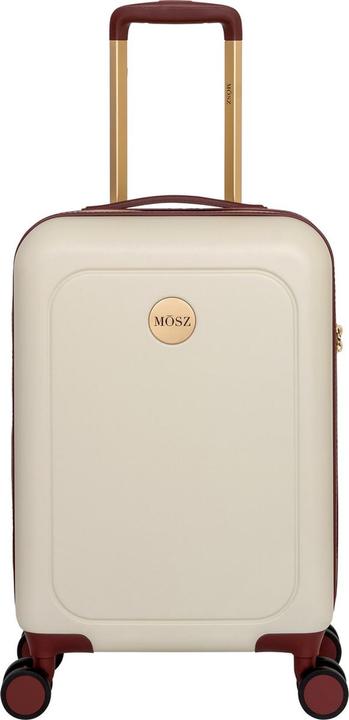 Mosz Måoesz Handgepäck Harter Koffer / Trolley / Reisekoffer - 55 x 35 x 20 cm - Lauren- White / Beige (33 l)
