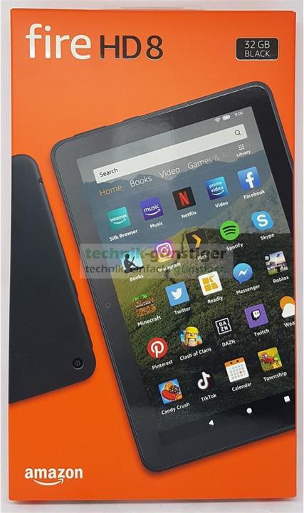 Produktbild Amazon Fire HD 8 Tablet 2020 mit Alexa 20,32cm (8 Zoll) HD-Display 32 GB mit Spezialangeboten,... (8", 32 GB, Schwarz)