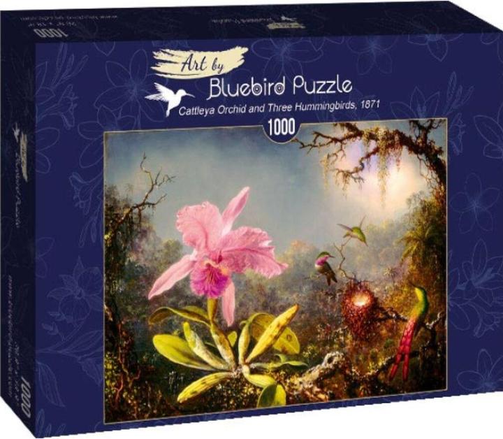 Actual product image Bluebird Puzzle 1000 Cattleya Orchid and Three Hummingbirds (1000 pieces)