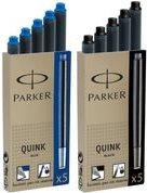 Actual product image Parker Pen Large capacity ink cartridges Quink, black permanent (Black, 5 x)